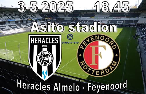 Heracles lijdt grote nederlaag tegen Feyenoord