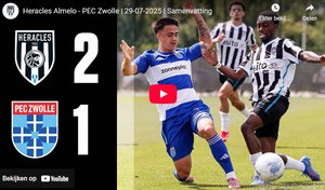 Heracles Almelo wint oefenwedstrijd van PEC Zwolle