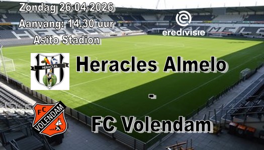 Heracles Almelo verliest van Volendam en is officieel gedegradeerd